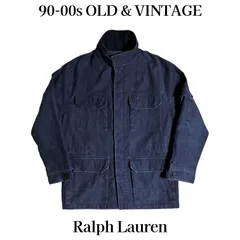 古着 90s~00s Polo by Ralph Lauren Military Field Jacket M-65 Type ポロ バイ ラルフローレン ミリタリー フィールド ジャケット ネイビー L 当時物 ヴィンテージ ビンテージ 90年代 00年代