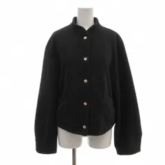 ザラ ZARA ウールショートブルゾン ジャケット S ダークグレー 長袖 メタルボタン /NU