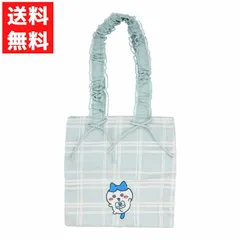 ちいかわ トートバッグ ハチワレ CW00909 ブルー チェック レイヤード リボン おしゃれ かわいい 雑貨 春 おでかけ ちいかわ ハチワレ バッグ ポリエステル シンプル A4対応 クリアファイル 書類
