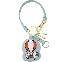 【新品】スヌーピー キーホルダー 鍵 マスコット かわいい スマートキーチャーム PEANUTS   カギ 車 カミオジャパン スマートキー キーチェーン ライトブルー