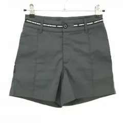 【美品】クアルトユナイテッドベーシック ショートパンツ グレー ウエストロゴテープ CUBS.  レディース S ゴルフウェア CUARTO UNITED
