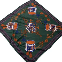 manipuri(マニプリ) スカーフ新品同様  - ダークグリーン×ブラウン×マルチ