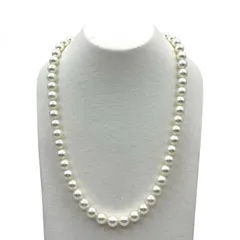 【新品ジュエリー】 ネックレス 無調色鑑別書付 あこや真珠 パール約7.4-7.9mm