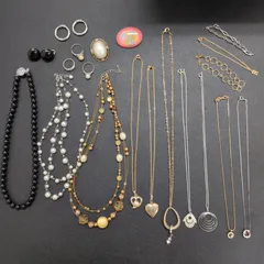 【遺品整理まとめて㊻】ジュエリー　20点　GIVENCHY　SILVER刻印多数　ネックレス　ブレスレット　リング　イヤリング　ブローチ　アクセサリー