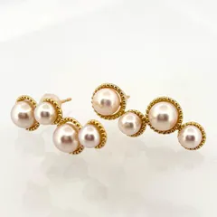 K18YG あこや真珠 ピアス パール約4.5-5.9mm 新品ジュエリー