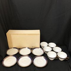 大倉陶園 ゴールドウィング 瑠璃 20cm 6枚セット - メルカリ