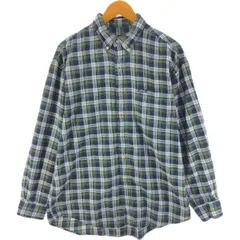 古着 90年代 ラルフローレン CHAPS チャップス 長袖 ボタンダウン ライトネルチェックシャツ メンズL相当 ヴィンテージ/eaa525147