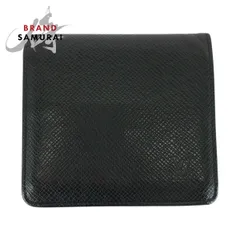 美品 LOUIS VUITTON ルイヴィトン タイガ ポルトビエ 3 カルトクレディ アルドワーズ ブラック 黒 レザー M30452 折財布 505169【中古】