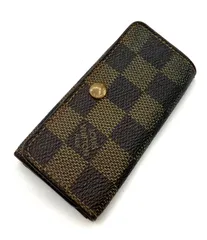 【鑑定済み】難あり 正規品 ルイヴィトン LOUIS VUITTON ダミエ LV ミュルティクレ4 N62631 キーケース
