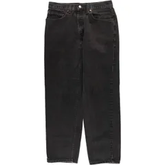 古着 90年代 リーバイス Levi's 550 RELAXED FIT ブラックデニム テーパードデニムパンツ USA製 メンズw32相当 ヴィンテージ/eaa539547