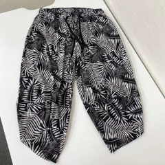 ✨美品✨defective struct ディフェクティブ ストラクト　メンズ　ハーフパンツ　ゆったりタイプ　リーフ柄　総柄　ブラック　サイズＬ