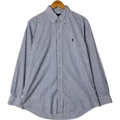 古着 ラルフローレン Ralph Lauren CUSTOM FIT 長袖 ボタンダウンストライプシャツ メンズL相当/eaa557780