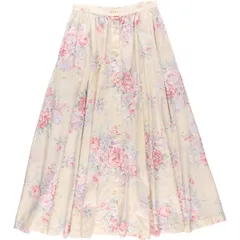 古着 ラルフローレン Ralph Lauren LAUREN ローレン 花柄 前開き ロング フレアスカート レディースS相当/eaa561455のサムネイル