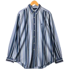 古着 ラルフローレン Ralph Lauren CLASSIC FIT クラシックフィット マルチストライプ 長袖 ボタンダウンストライプシャツ/eaa572992
