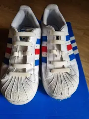 アディダス SUPERSTAR 白/青/赤 スニーカー