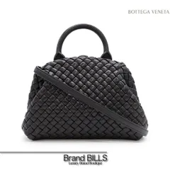 未使用品 BOTTEGA VENETA ボッテガヴェネタ ミニハンドル 2wayバッグ 709465 V01D1 ラムスキン ブラック レディース