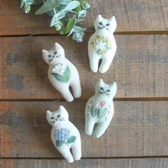 刺繍キット　NEW！nekogao ブローチキット　4種類