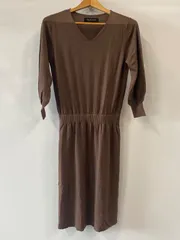 a775⚫︎UNITED ARROWS⚫︎ユナイテッドアローズ⚫︎closet story⚫︎クローゼットストーリー⚫︎Iライン⚫︎ニット⚫︎ワンピース⚫︎size表記なし⚫︎茶