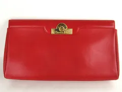 Christian Dior クリスチャンディオール クラッチバッグ レッド 赤系 フランス製 ハンドバッグ セカンドバッグ 薄型 rk7809のサムネイル