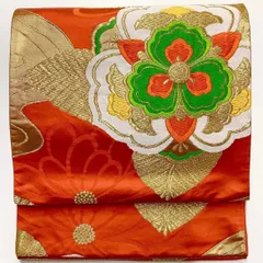 ［6656］袋帯 花菱文様 金糸 六通 正絹 着物 フォーマル