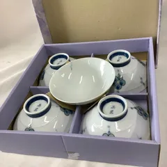 お茶碗　5客揃　和食器　花柄　S033