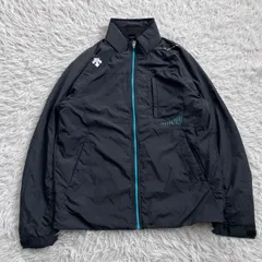 DESCENTE デサント ナイロンジャケット 中綿ジャケット ウインドブレーカー ジップアップ ブラック 古着 2637