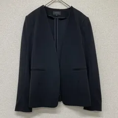 Theory　セオリー　ノーカラージャケット　トリアセテート　ポリエステル　ブラック　日本製　レディース　0　a01089