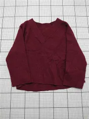 ◇ Θ スピックアンドスパン Spick & Span Vネックニットプルオーバー ボルドー系 レディース E  【1512220064414】