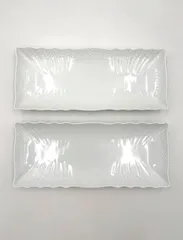 未使用保管品　Richard Ginori リチャードジノリ ベッキオホワイト　28.5cm 長方形皿　プレート　2枚セット
