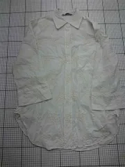 ◇ Θ ザラ ZARA 刺繍入りコットンシャツ ホワイト系 レディース Lサイズ E  【1512220065435】