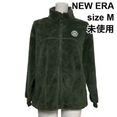◆ 未使用 ニューエラ NEW ERA ゴルフウェア ボアフリースジャケット 長袖 スタンドカラー ダブルジップ オリーブ M 9号 レディース S6A279