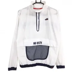 ニューバランスゴルフ ブルゾン 白×ネイビー 胸ロゴ 腹部メッシュポケット レディース 0 ゴルフウェア New Balance