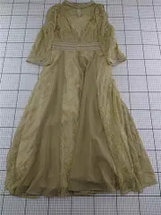 ◇ Θ レースロングワンピース ベージュ系 サイズ38 レディース E  【1512220066166】