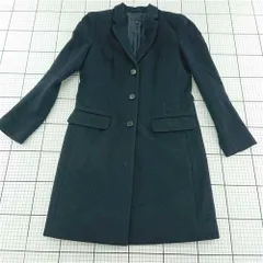 ◇ ⊇ ユニクロ UNIQLO ウールブレンドチェスターコート ネイビー S レディース E  【1512220066128】