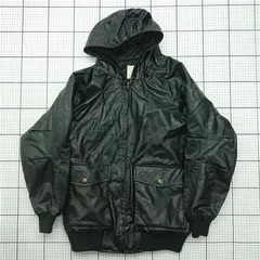 ◇ Θ ジャバ JaVa フード付き合成皮革ジャケット ブラック系 S レディース E  【1512220066067】