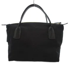 ロベルタピエリ タタミ ジャガード トートバッグ ハンドバッグ ナイロン レザーハンドル 黒 ブラック /UO ■FF