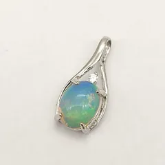 【美品】オパール　ネックレストップ　ストーン付き　シルバー925　1.00ct　SILVER　シルバー925