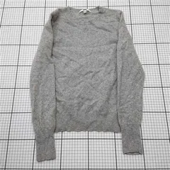 ◇ Θ ユニクロ UNIQLO カシミヤクルーネックセーター グレー系 M メンズ E  【1512220067545】