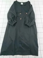 ◇ Θ バラク BARAK 815W-91005 ダブルボタンワンピース ブラック系 レディース E  【1512220070040】