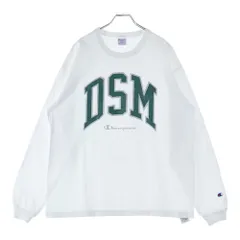 CHAMPION (チャンピオン) ×DOVER STREET MARKET Gritter Logo L/S Tee ドーバーストリートマーケット グリッターロゴ 長袖Tシャツ ロンT ホワイト C5-U409