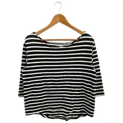 J'ADORE LE CINEMA JE VIS AVEC LE CINEMA ▲ ① ボーダーカットソー レディース ブラック FREE