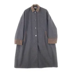 CPCM (シーピーシーエム) コーデュロイ切替ウールチェック柄コート ブラウン 3201194