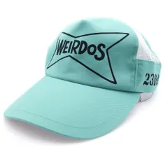weirdo (ウィアード) ロゴプリントメッシュベースボールキャップ グリーン
