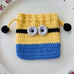 ニット かわいい キャラクター 引き出し付き 収納ポーチ 毛糸 かぎ編み コインケース 小さいバッグ