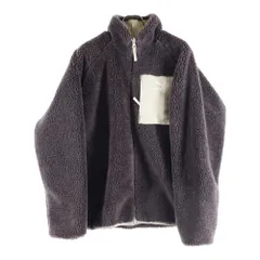 PUMA (プーマ) ボアナイロン リバーシブル ジップアップジャケット ベージュ/グレー 589581-41