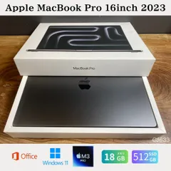 ［美品・AppleCare付］Apple MacBook Pro 16inch 2023/Apple M3 Pro / メモリ18GB / SSD 512GB/Windows 11 / Office 2024  / CJ633