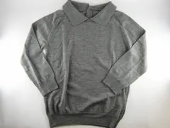 【USED/B】MARGARET HOWELL マーガレットハウエル ジョンスメドレー 襟付きニット ウール グレー サイズ２