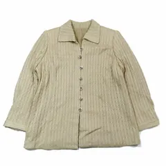 COUTURE 若林 ニット ジャケット ブルゾン 肩パッド ベージュ/7YBA10 レディース