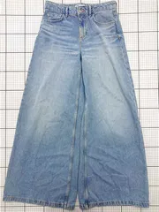 ◇ Θ ザラ ZARA ワイドデニムパンツ EUR36 ライトブルー系 レディース E  【1512220062236】