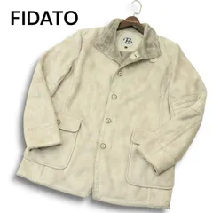 FIDATO フィダート 秋冬 裏ボア★ フェイク ムートン レザー ジャケット コート Sz.L　メンズ